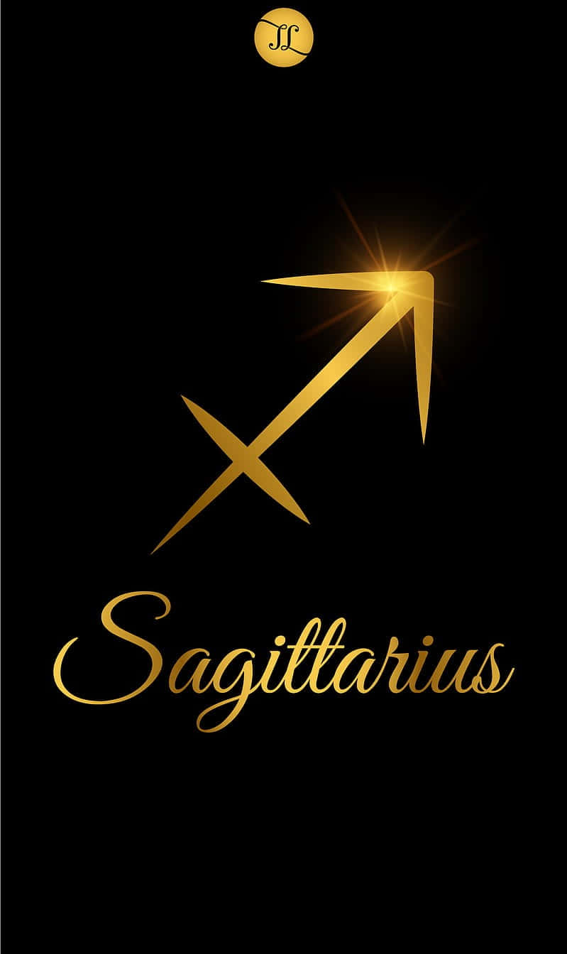 Sagittarius, golden arrow, starburst, HD Phone Wallpaper