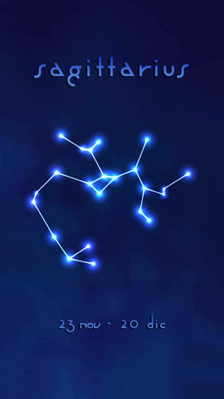 Sagittarius, constellation, glowing blue, HD Phone Wallpaper