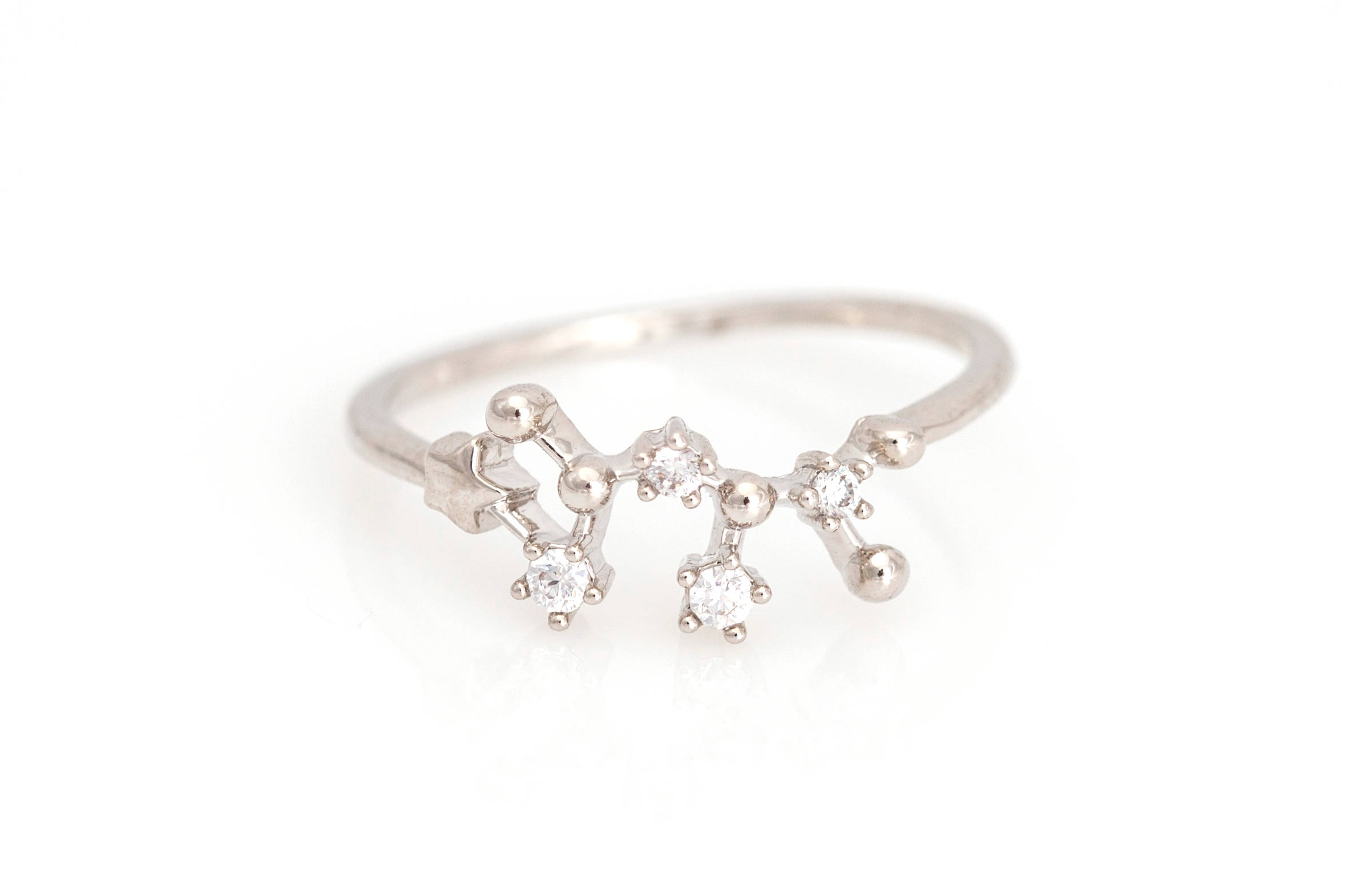 Sagittarius, zodiac constellation ring, silver, Full HD Desktop Wallpaper