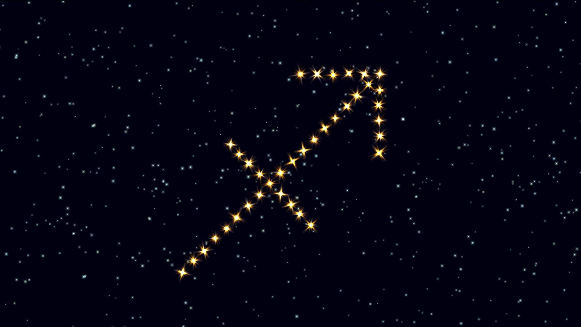 Sagittarius, zodiac arrow, star symbol, Full HD Desktop Wallpaper