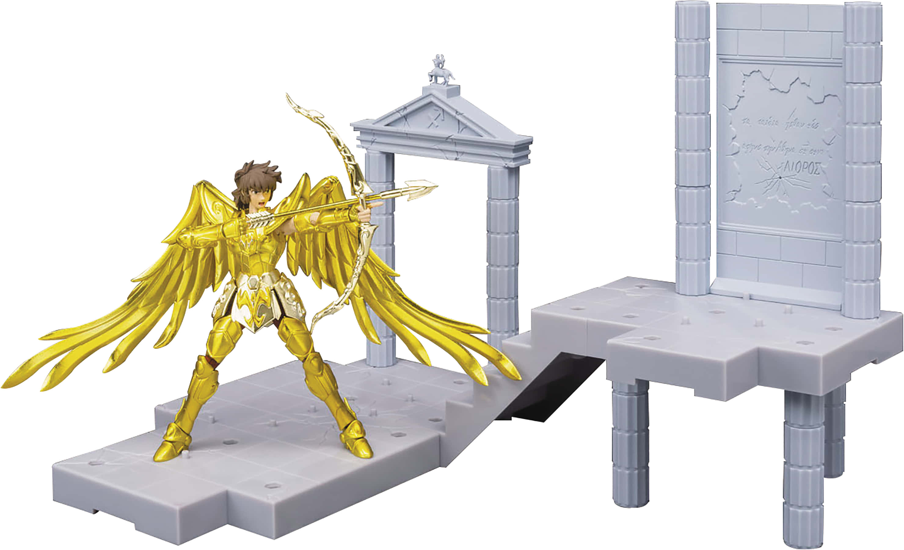 Sagittarius Aiolos, golden-winged anime warrior, detailed armor, 2K Desktop Wallpaper