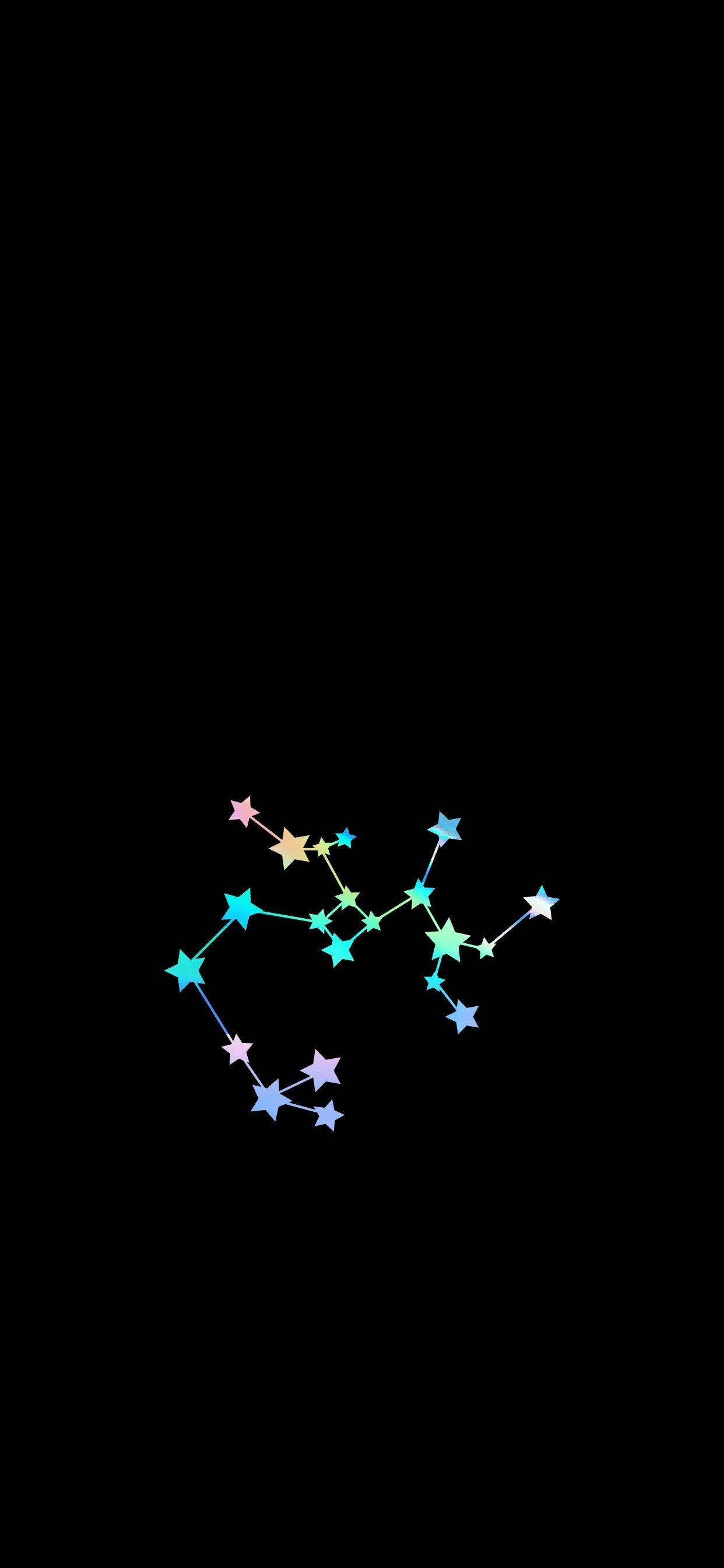 Sagittarius, star constellation, multicolored stars, 2K Phone Wallpaper