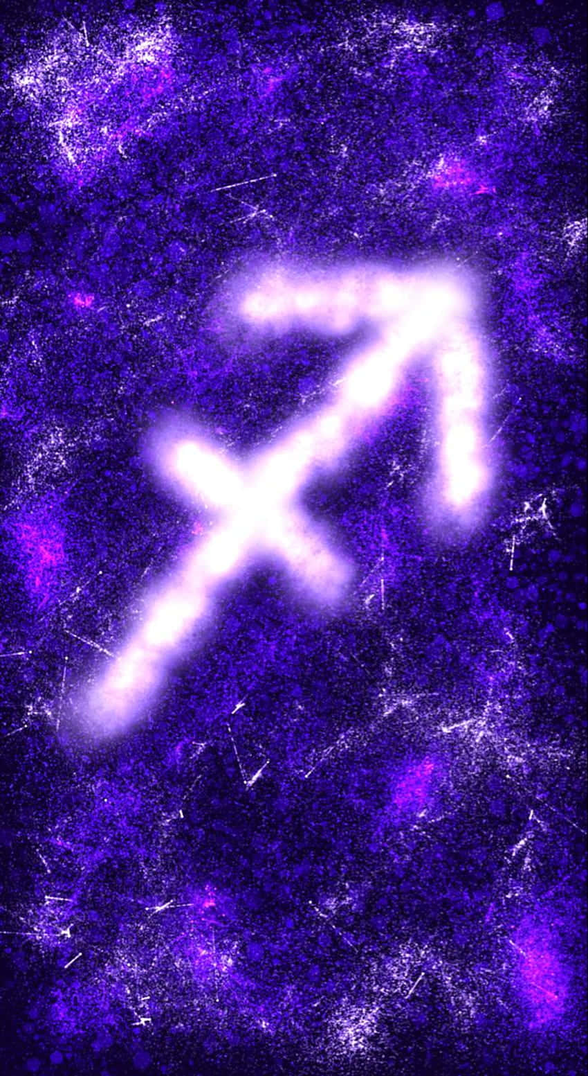 Sagittarius, glowing white, constellation symbol, HD Phone Wallpaper