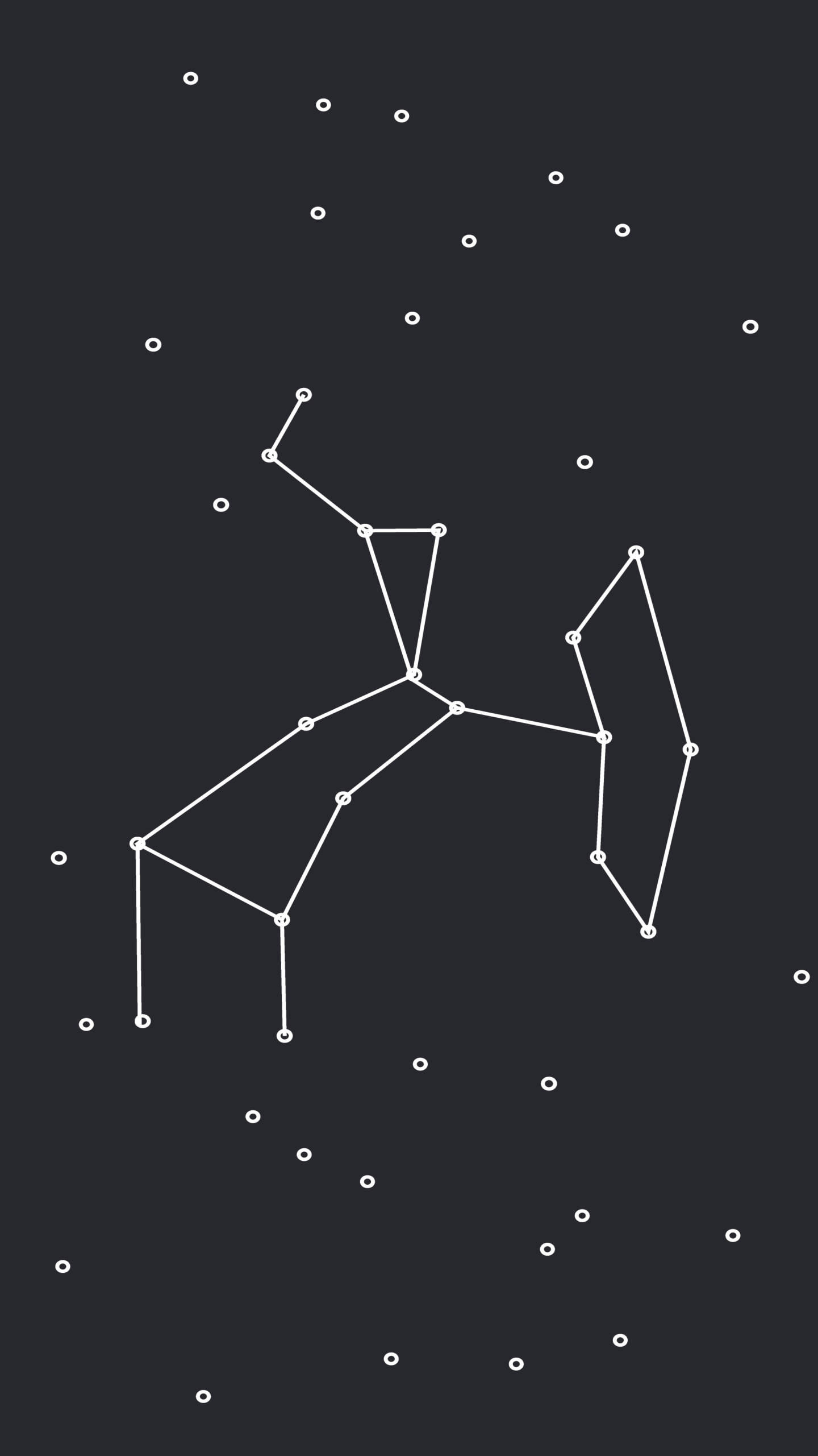 Sagittarius, black, white dots, 2K Phone Wallpaper
