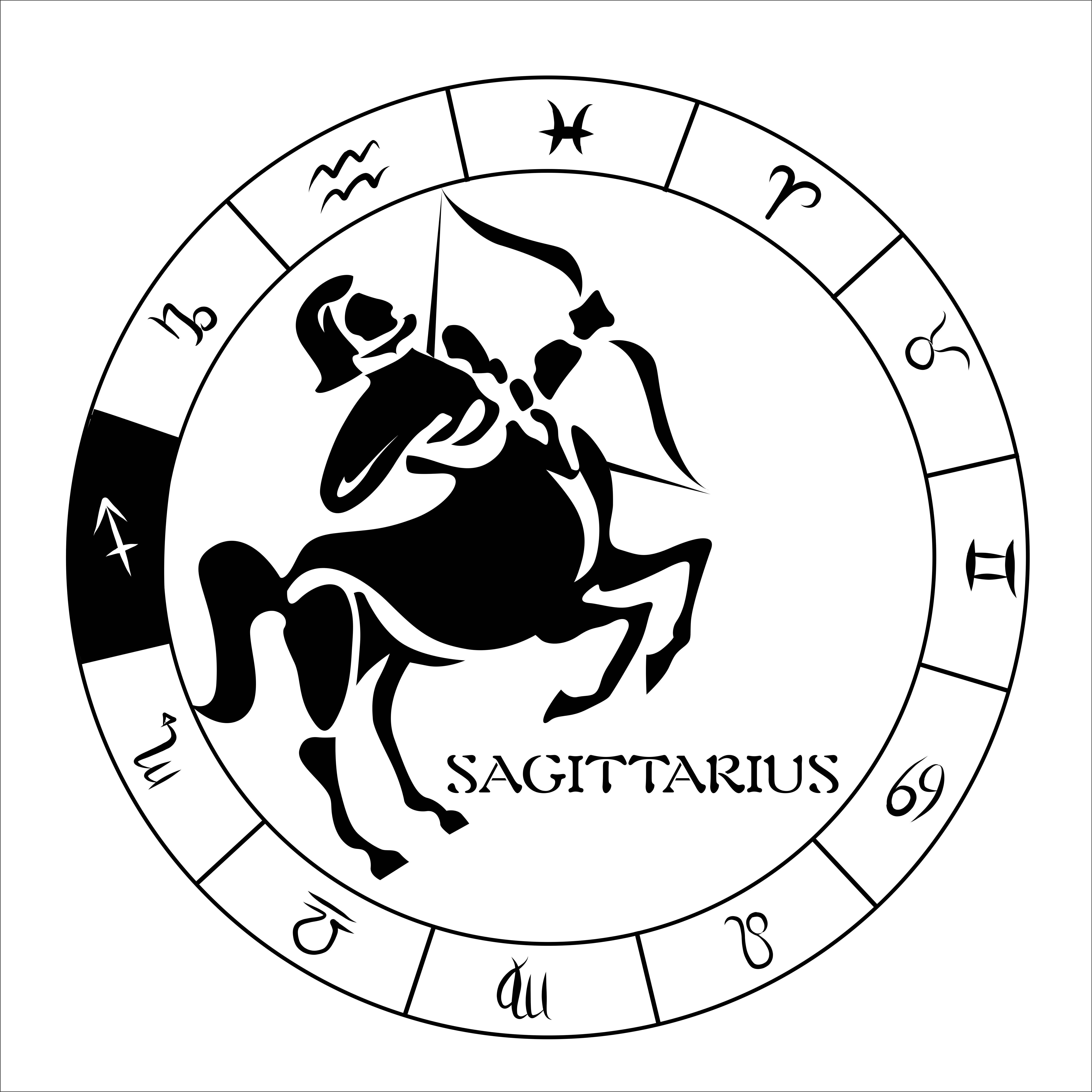 Sagittarius, zodiac chart, archer, 5K Desktop Wallpaper