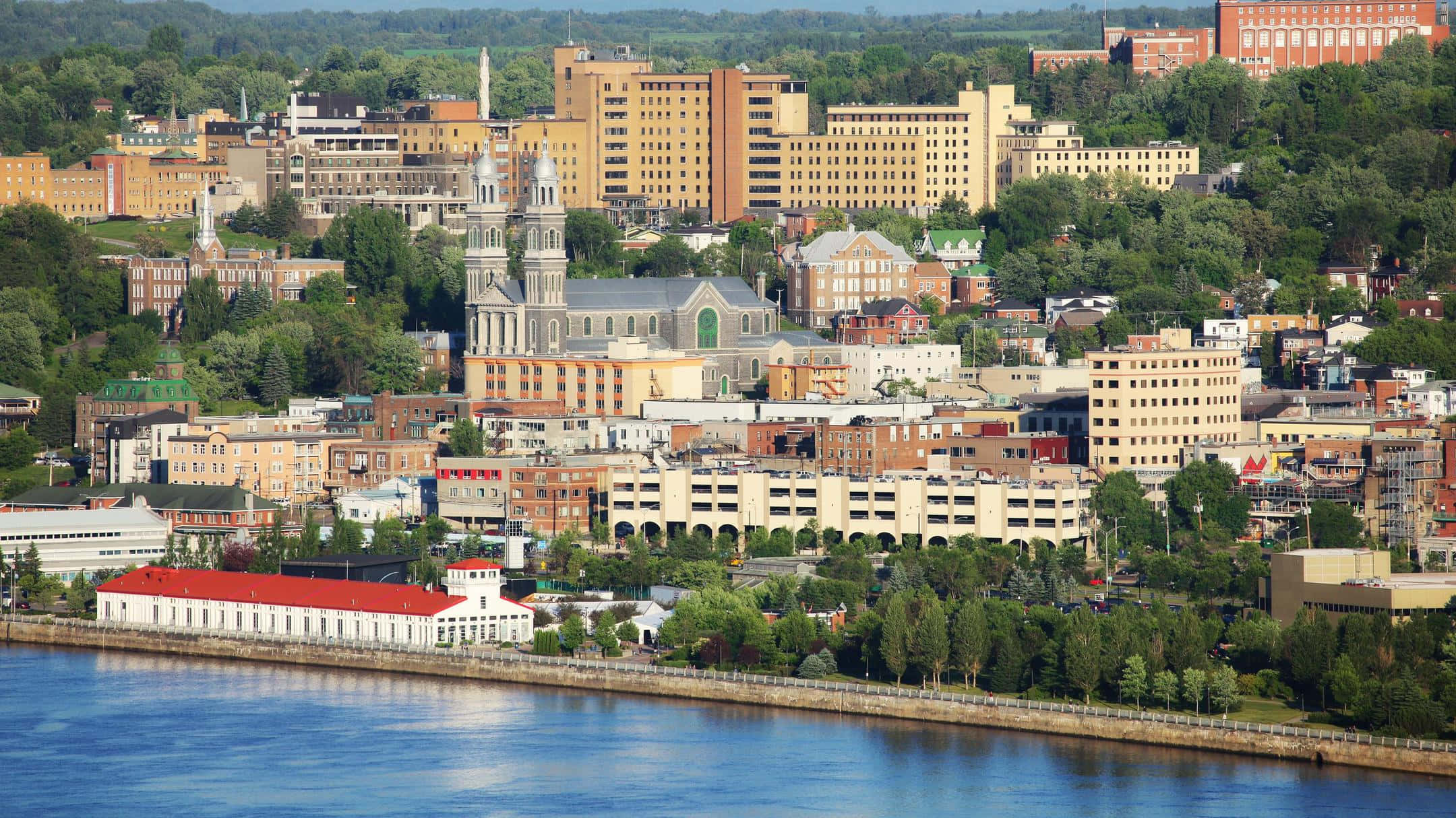 Saguenay, cityscape, river, Full HD Desktop Wallpaper