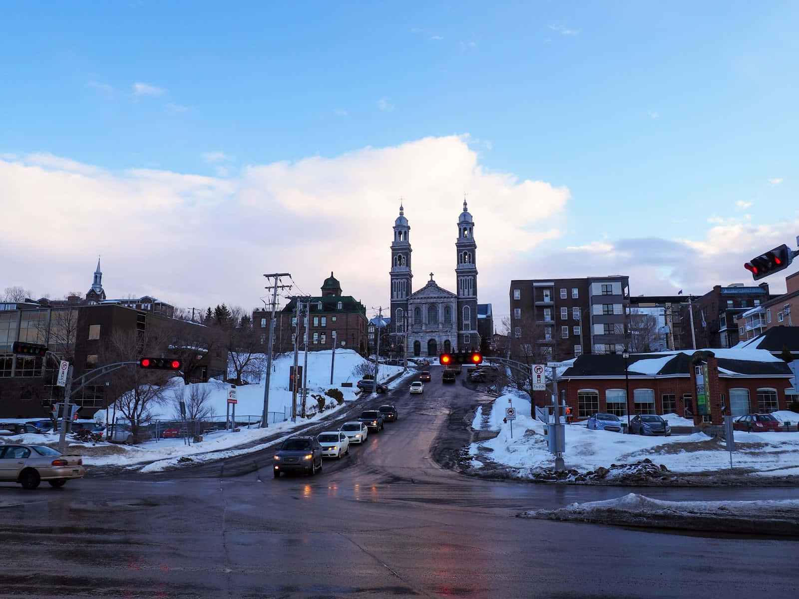 Saguenay, cityscape, dusk, HD Desktop Wallpaper