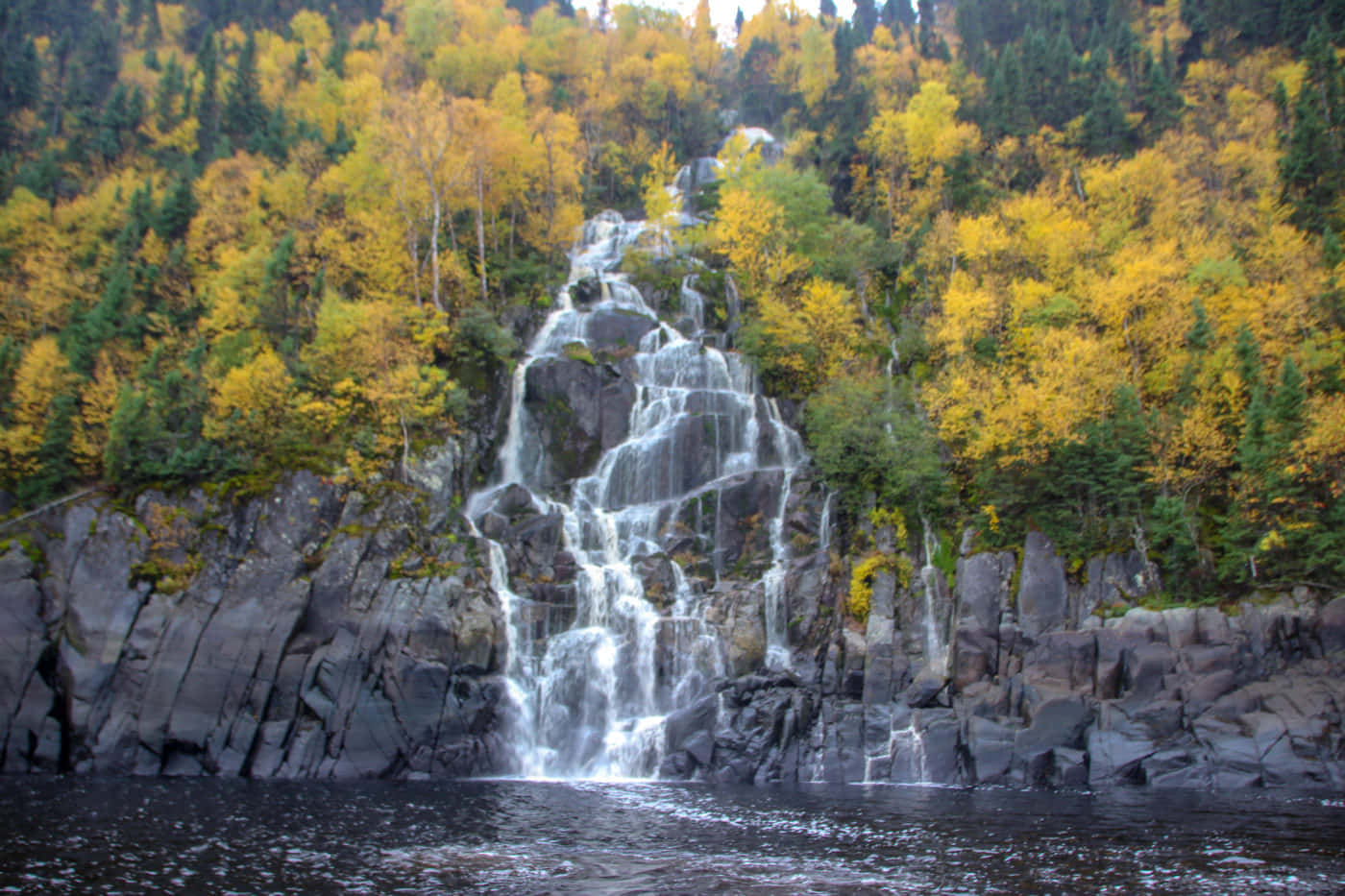 Saguenay, autumn, waterfall, HD Desktop Wallpaper