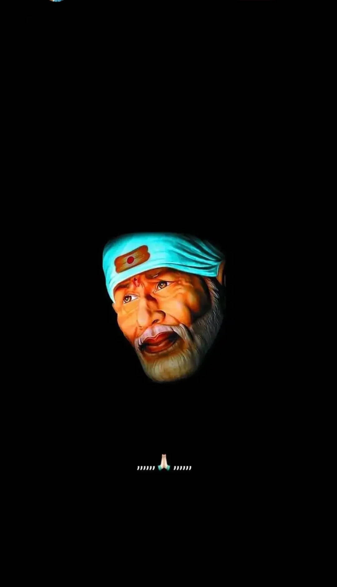 Sai Baba, blue headwrap, red mark, HD Phone Wallpaper