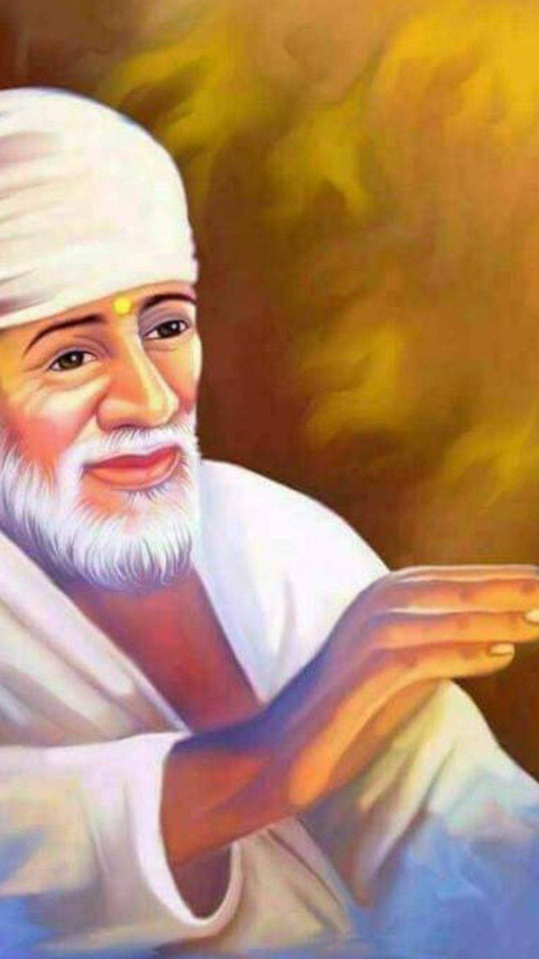Sai Baba HD, white beard, turban, Full HD Phone Wallpaper