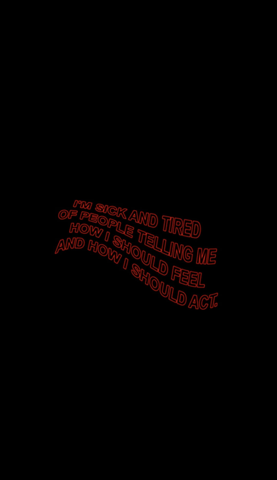 Aesthetic Grunge Phone, 1080 x 1870, bold red glowing text, HD Phone Wallpaper