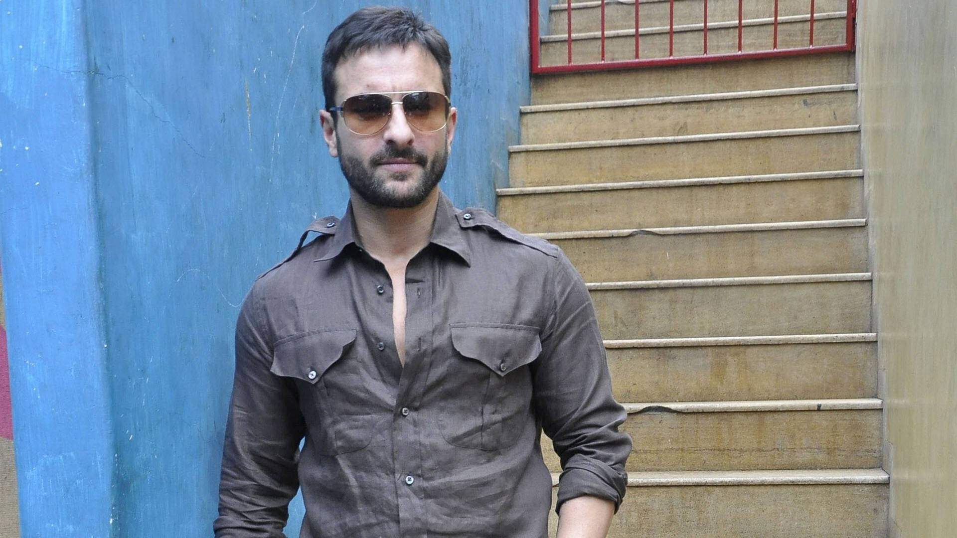 Saif Ali Khan, beard, sunglasses, Full HD Desktop Wallpaper