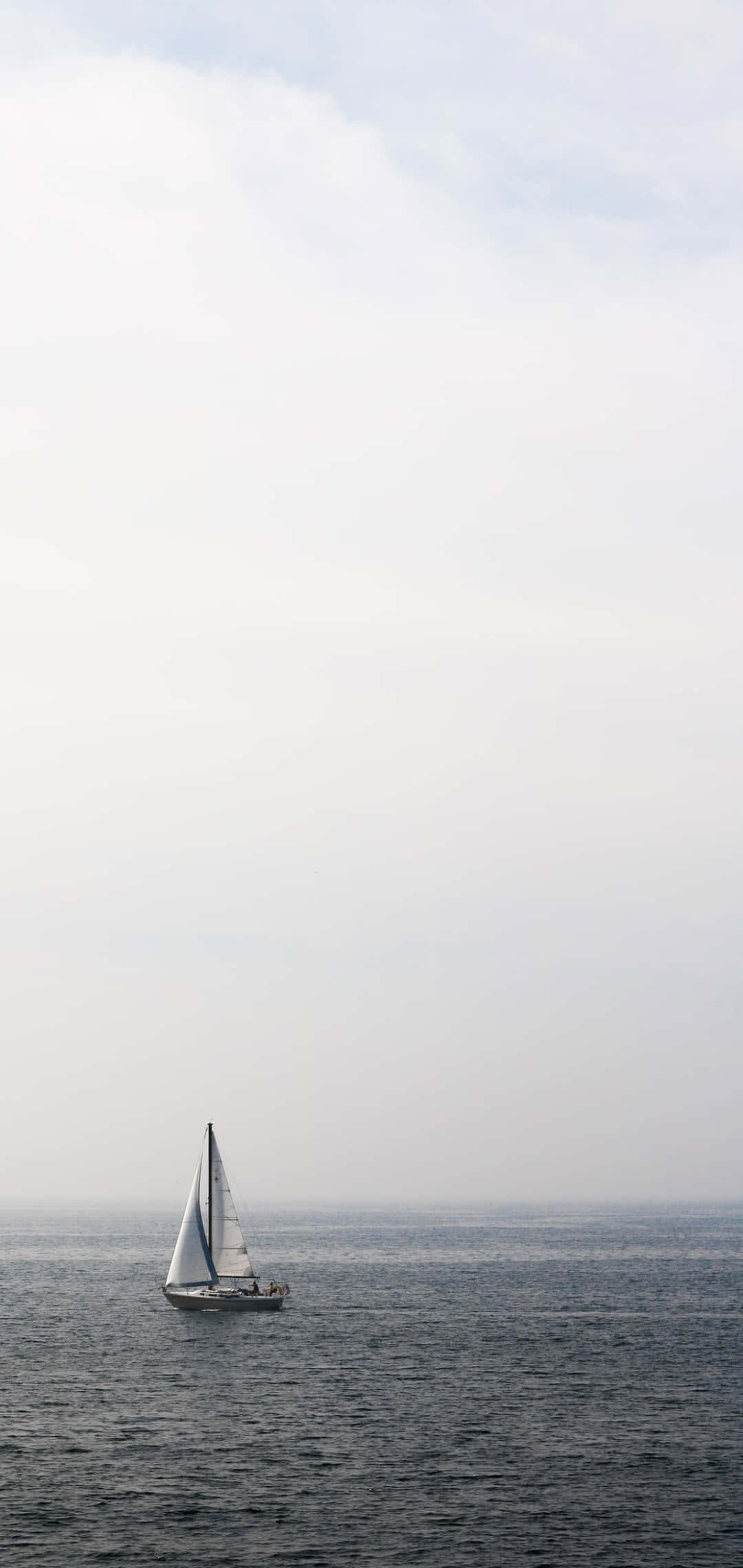 serene evening, sailboat, calm ocean waters, Full HD Phone Wallpaper