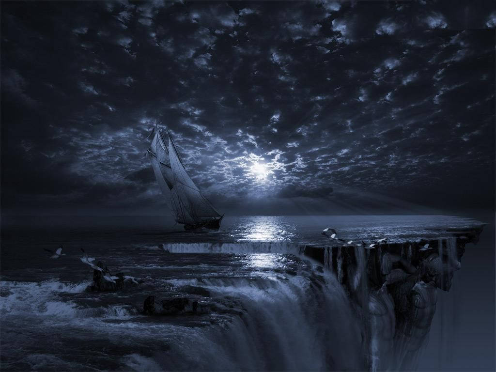 gothic ship, end of world, sailboat, SD Desktop Wallpaper