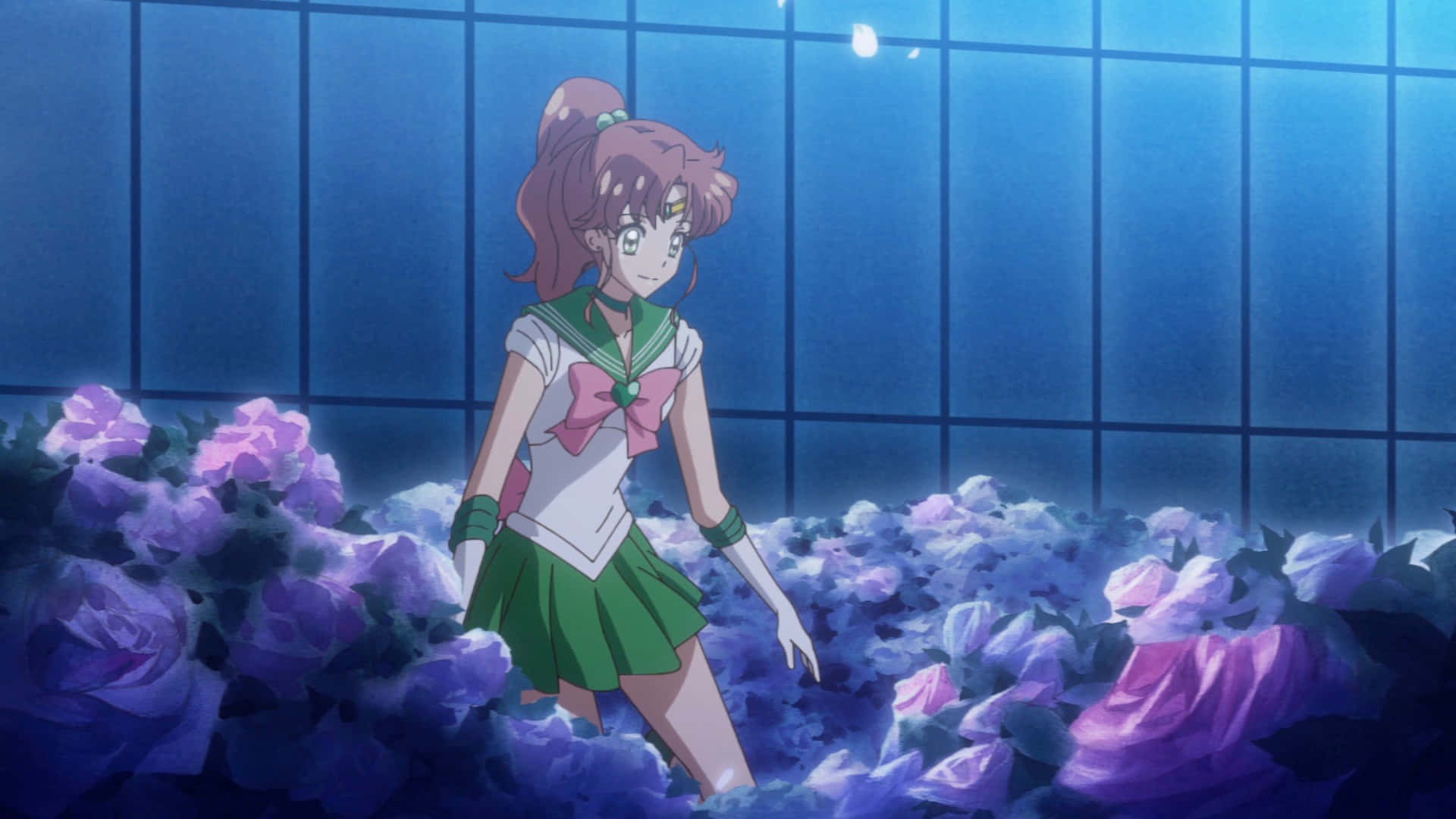 Sailor Jupiter, pink-haired anime girl, sailor uniform, Full HD Desktop Wallpaper