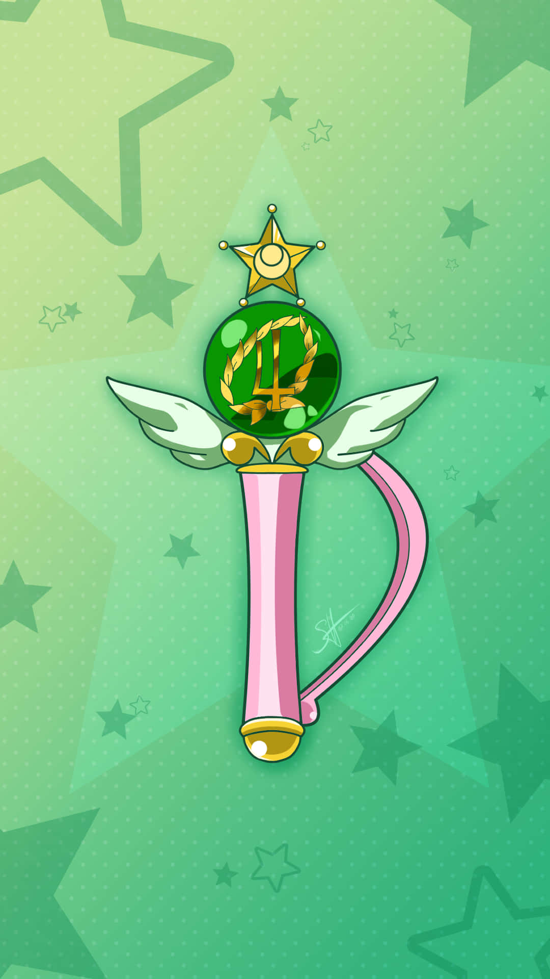Sailor Jupiter, pink magical wand, wings, Full HD Phone Wallpaper