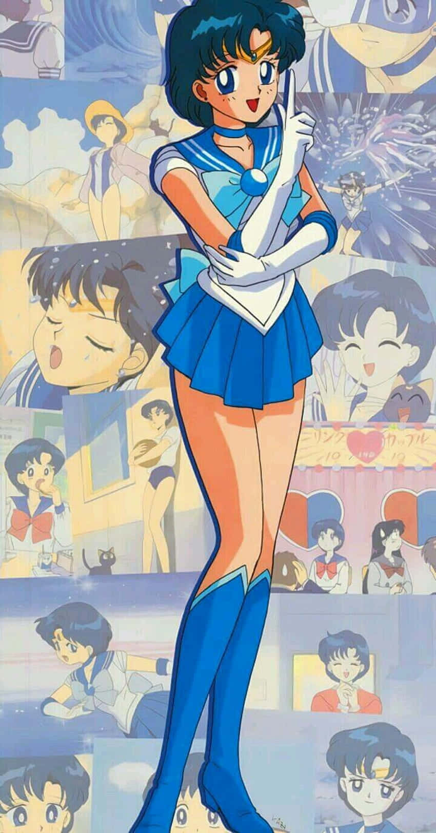 Sailor Mercury, Sailor Moon, blue sailor uniform, HD Phone Wallpaper