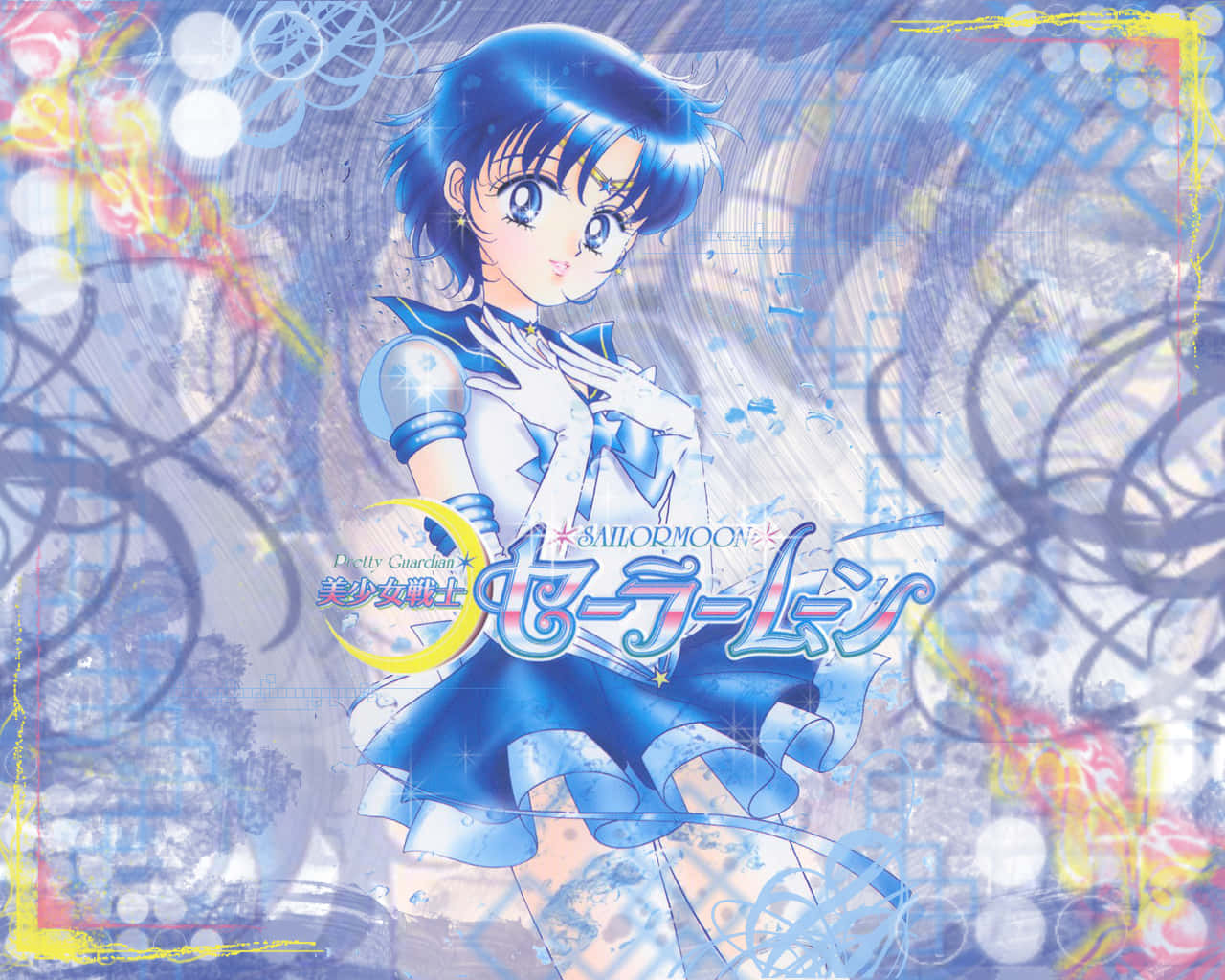 Sailor Mercury, blue-haired, anime girl, HD Desktop Wallpaper