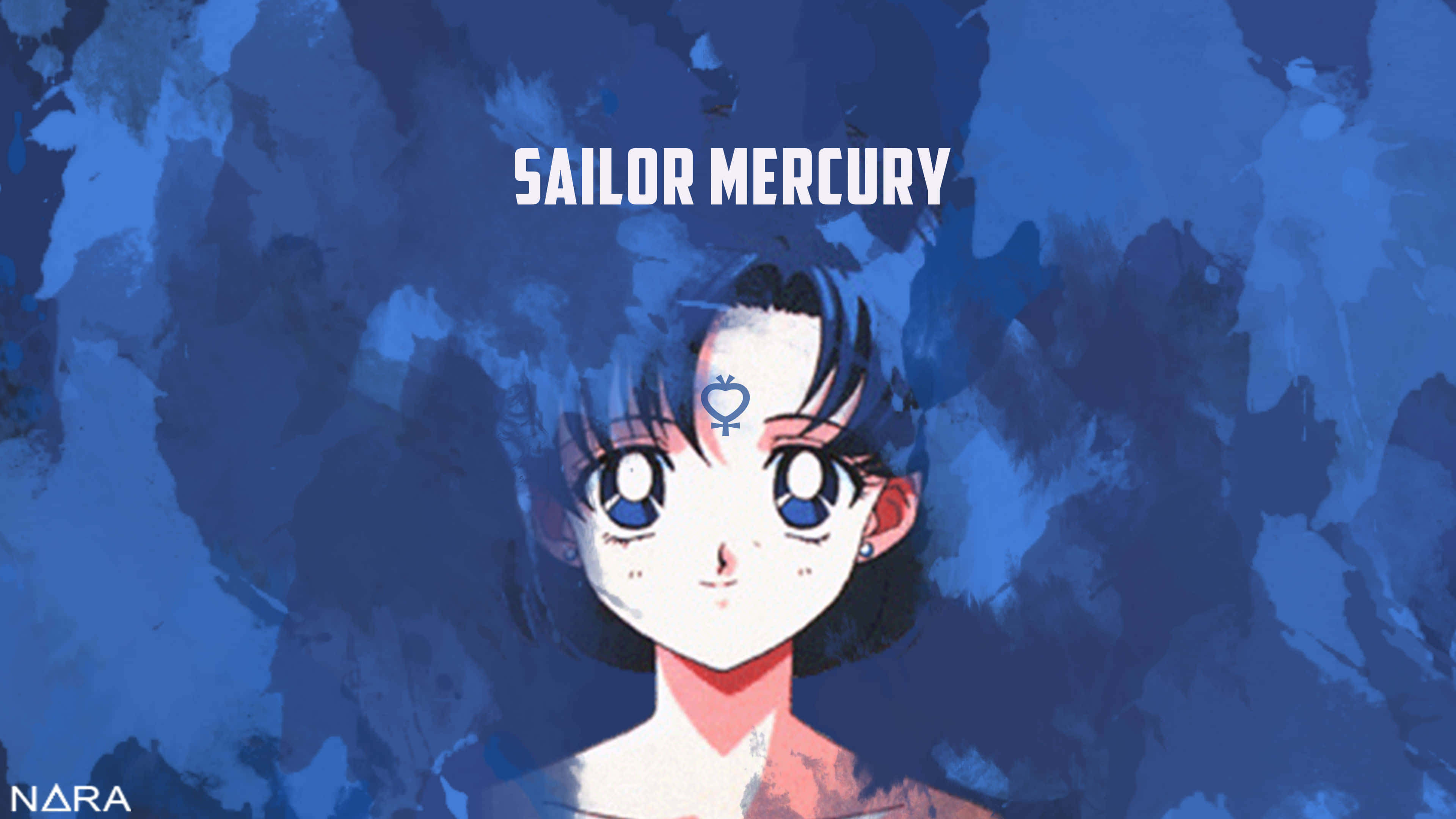 Sailor Mercury, blue eyes, short black hair, 4K Desktop Wallpaper
