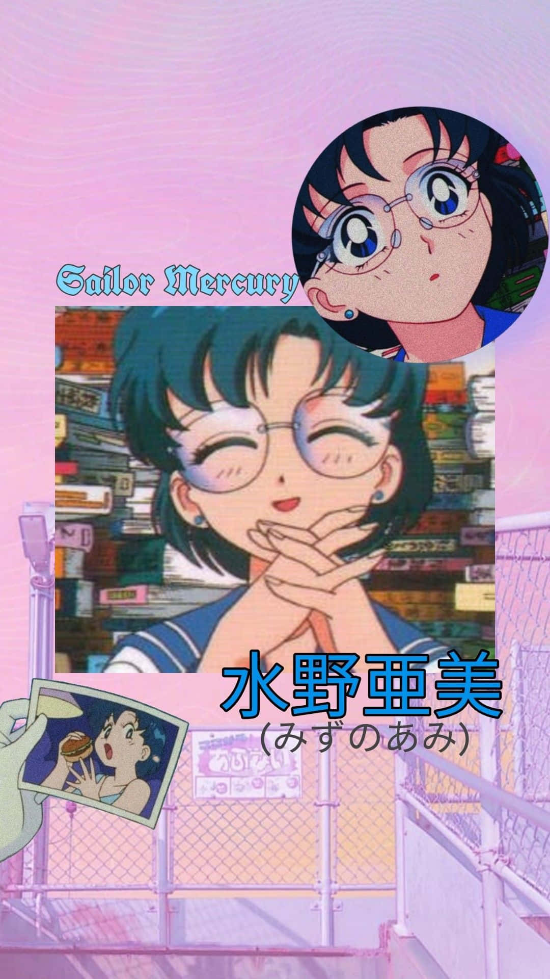 Sailor Mercury, glasses, photo, Full HD Phone Wallpaper