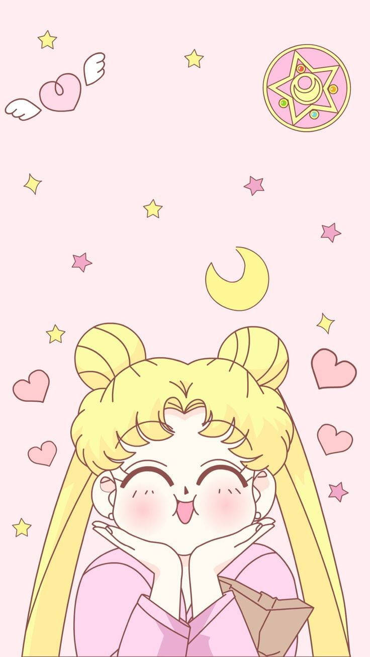 Sailor Moon, blonde pigtails, pink outfit, HD Phone Wallpaper