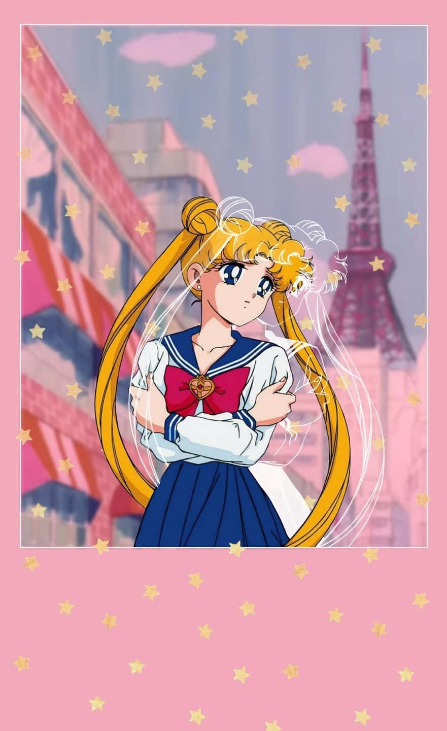 Sailor Moon, golden pigtails, sailor uniform, HD Phone Wallpaper