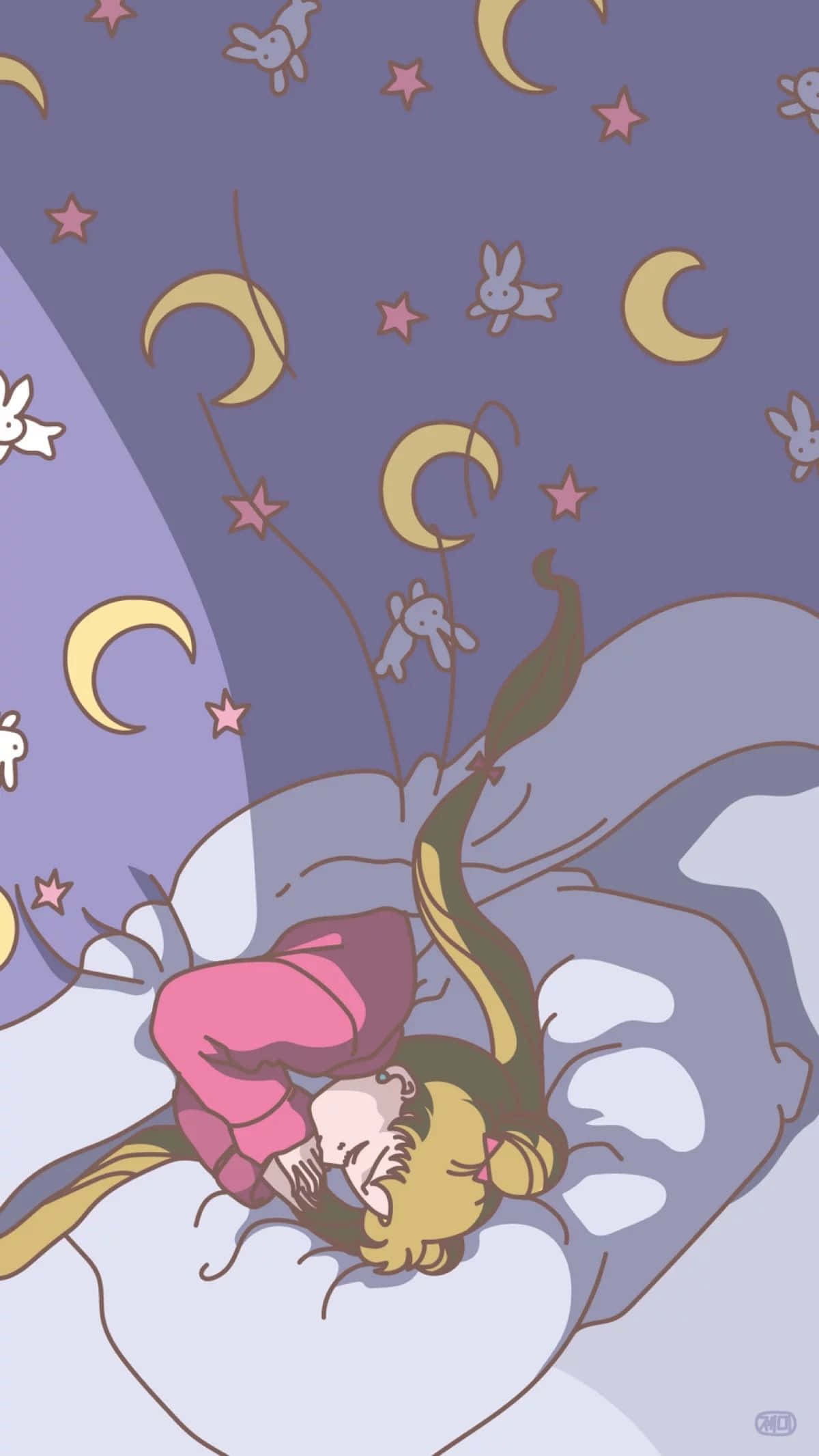 Sailor Moon, golden hair, clouds, Full HD Phone Wallpaper