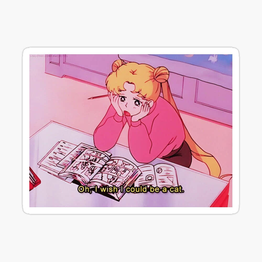 Sailor Moon, anime, blonde pigtails, SD Desktop Wallpaper