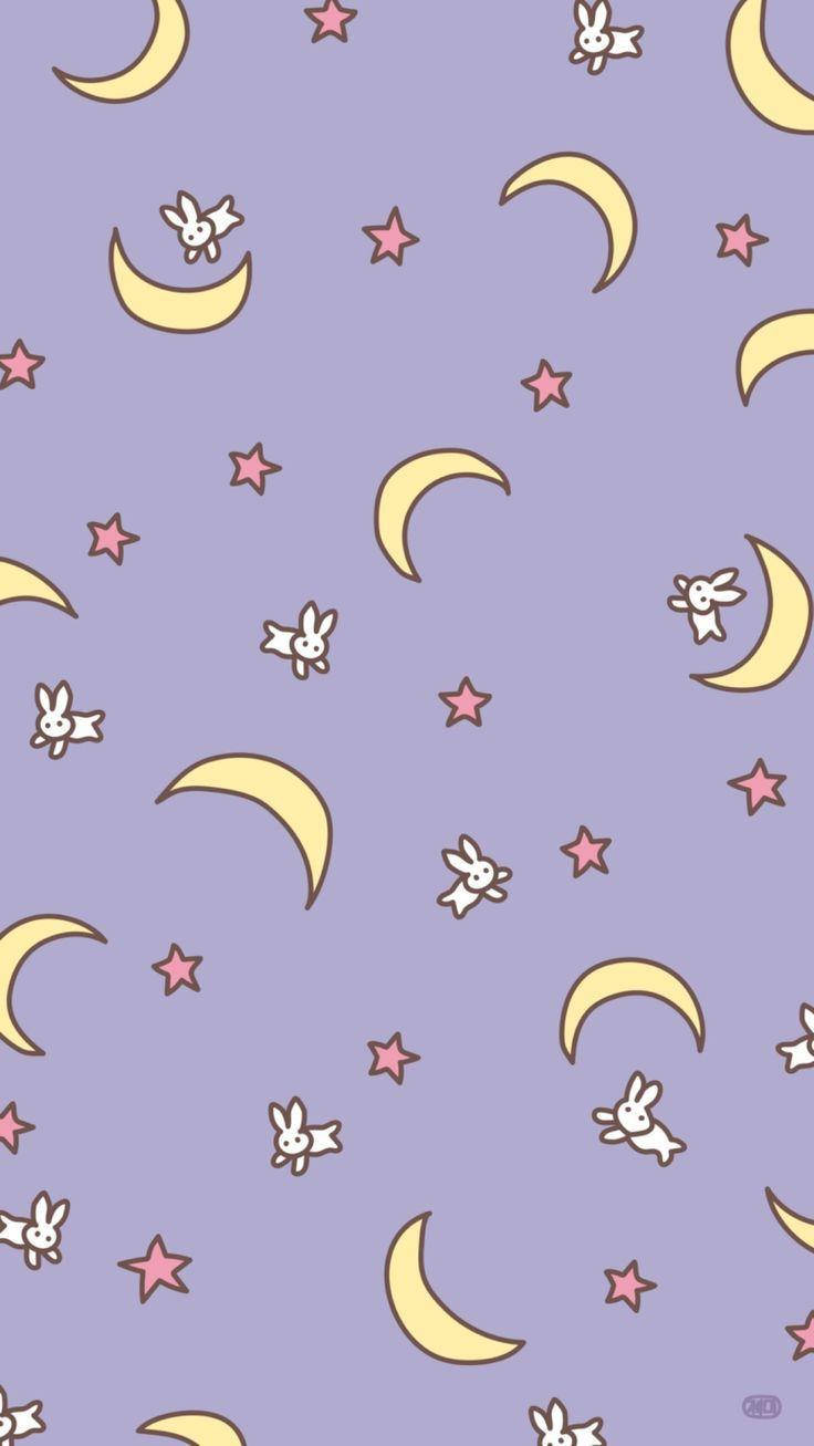 Sailor Moon, crescent moons, bunnies, HD Phone Wallpaper