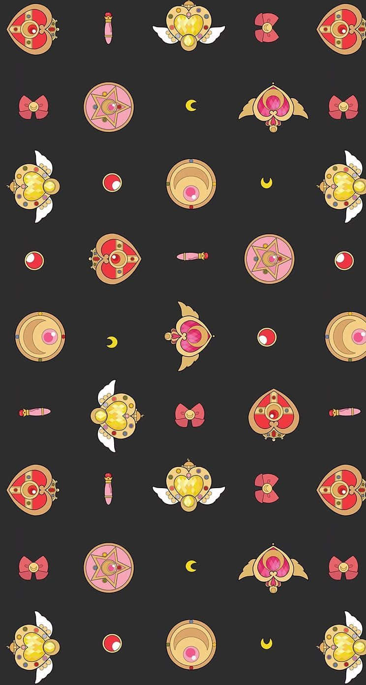 Sailor Moon, magical girl icons, pink gold, HD Phone Wallpaper