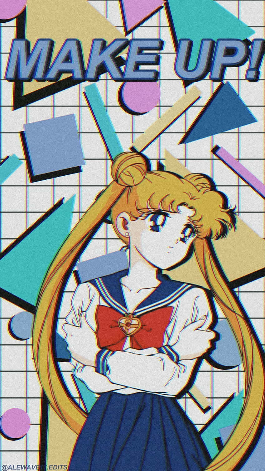 Sailor Moon, anime girl, blonde pigtails, HD Phone Wallpaper