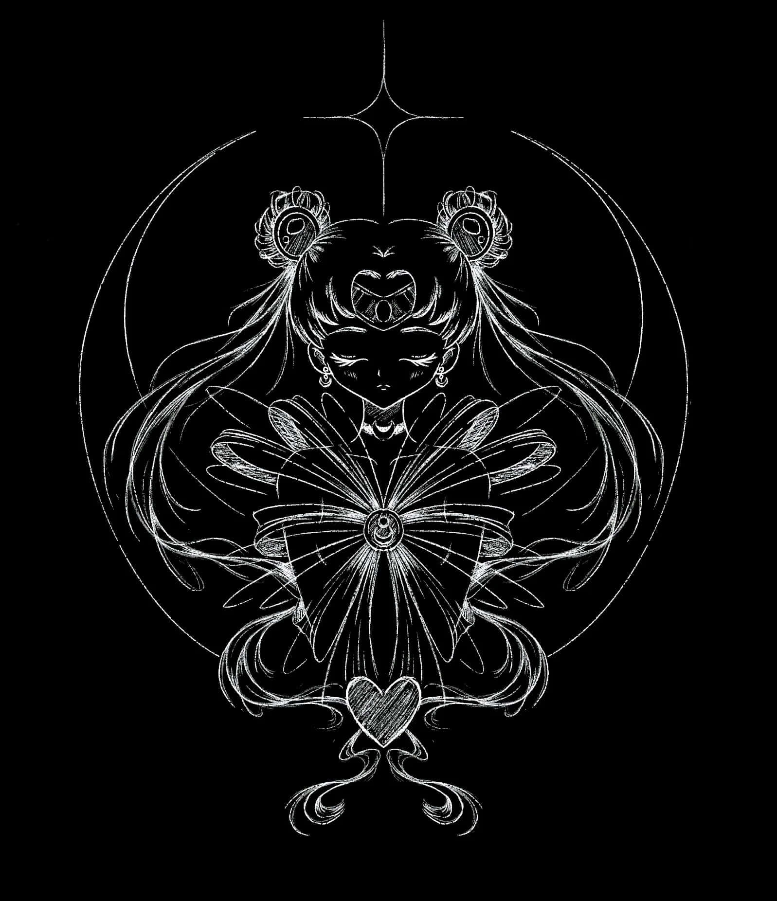Sailor Moon, twin buns, crescent moons, HD Phone Wallpaper