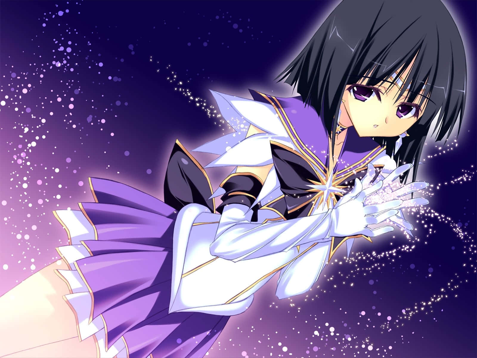 Sailor Saturn, Sailor Moon, black-haired, HD Desktop Wallpaper