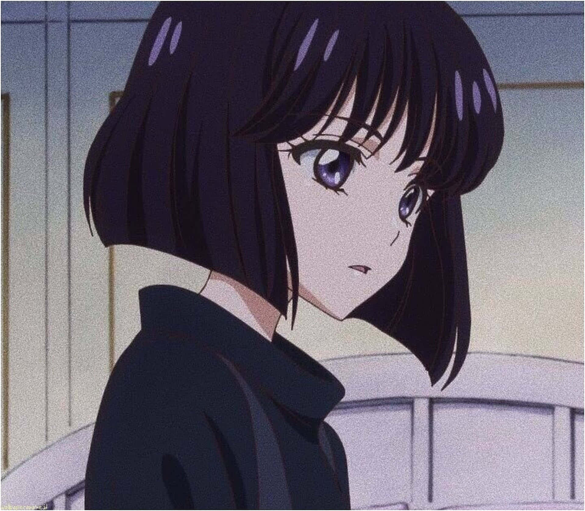 Sailor Saturn, anime, short black hair, Full HD Desktop Wallpaper