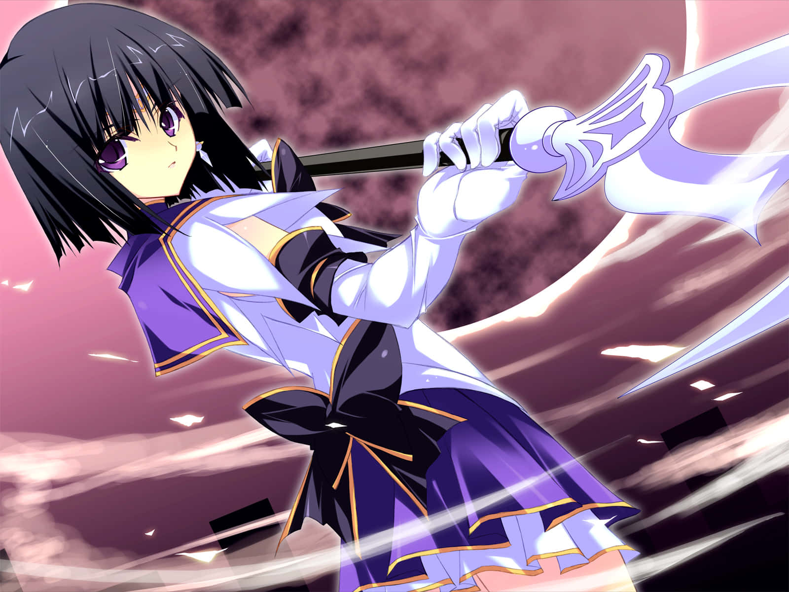 Sailor Saturn, anime girl, black hair, HD Desktop Wallpaper
