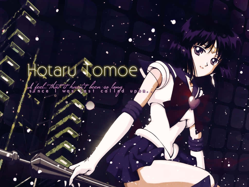 Sailor Saturn, transformation mode, purple hair, SD Desktop Wallpaper