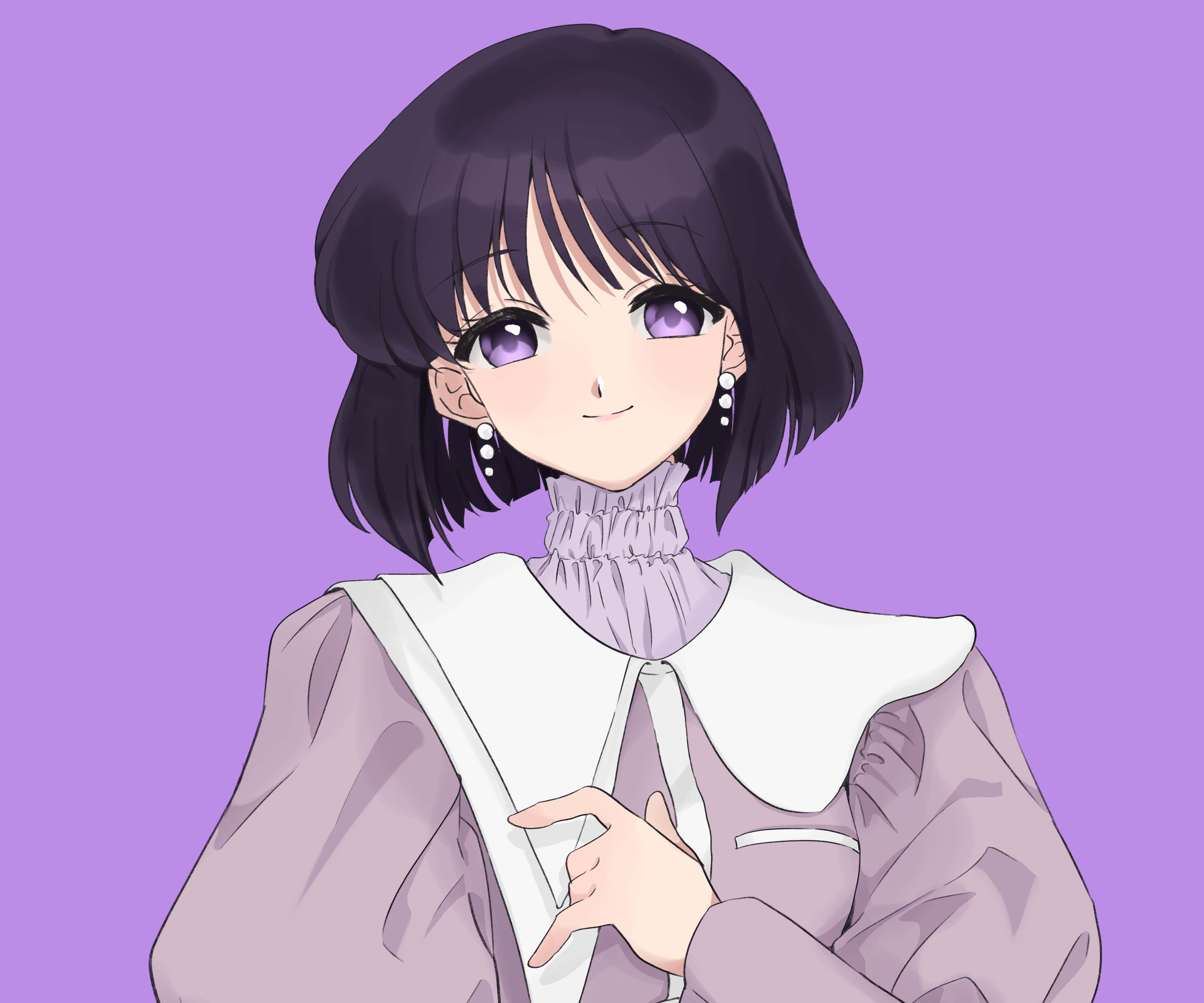 Sailor Saturn, Sailor Moon, lavender, 4K Desktop Wallpaper