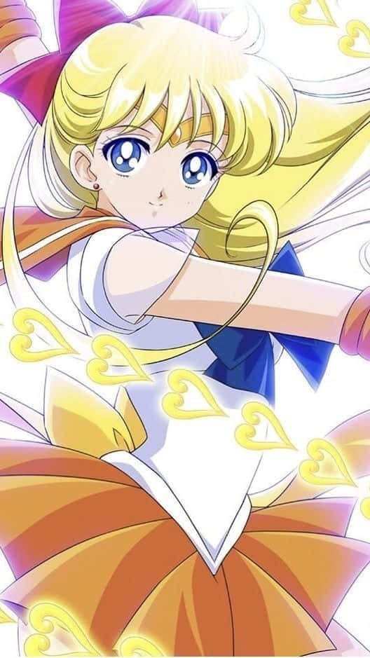 Sailor Venus, blonde hair, blue eyes, SD Phone Wallpaper