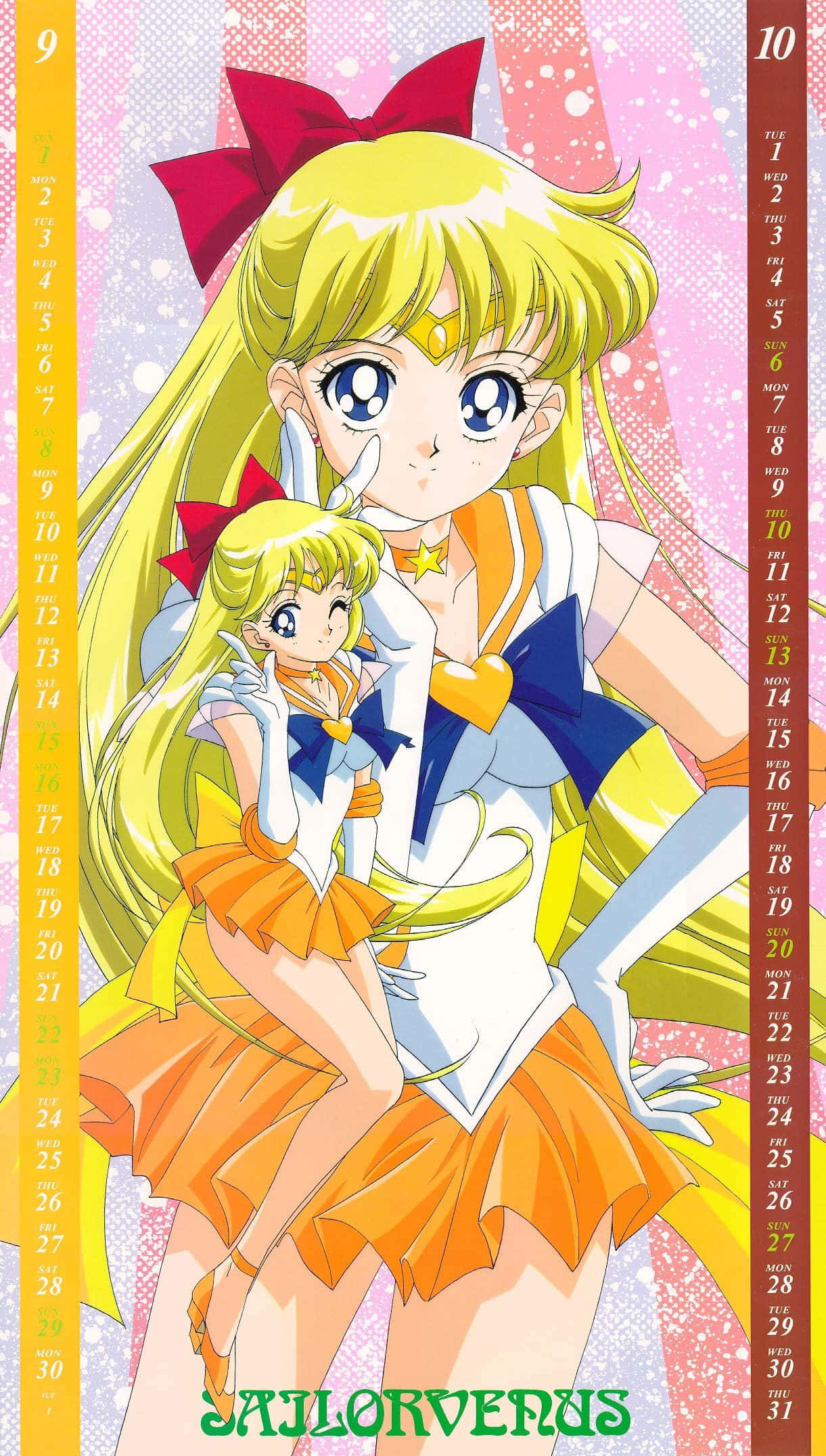 Sailor Venus, sailor uniforms, red bows, Full HD Phone Wallpaper