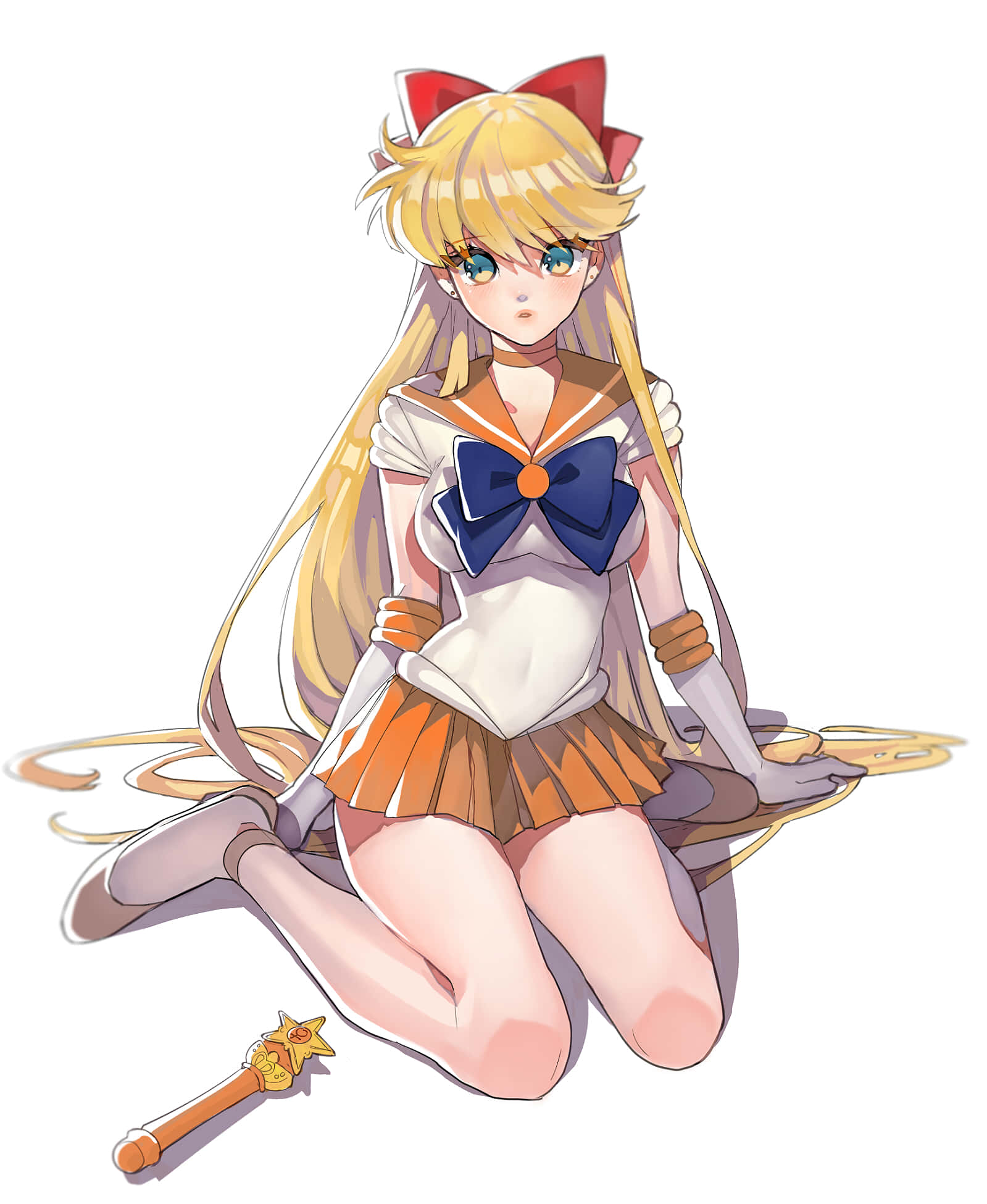 Sailor Venus, classic costume, blonde hair, Full HD Phone Wallpaper