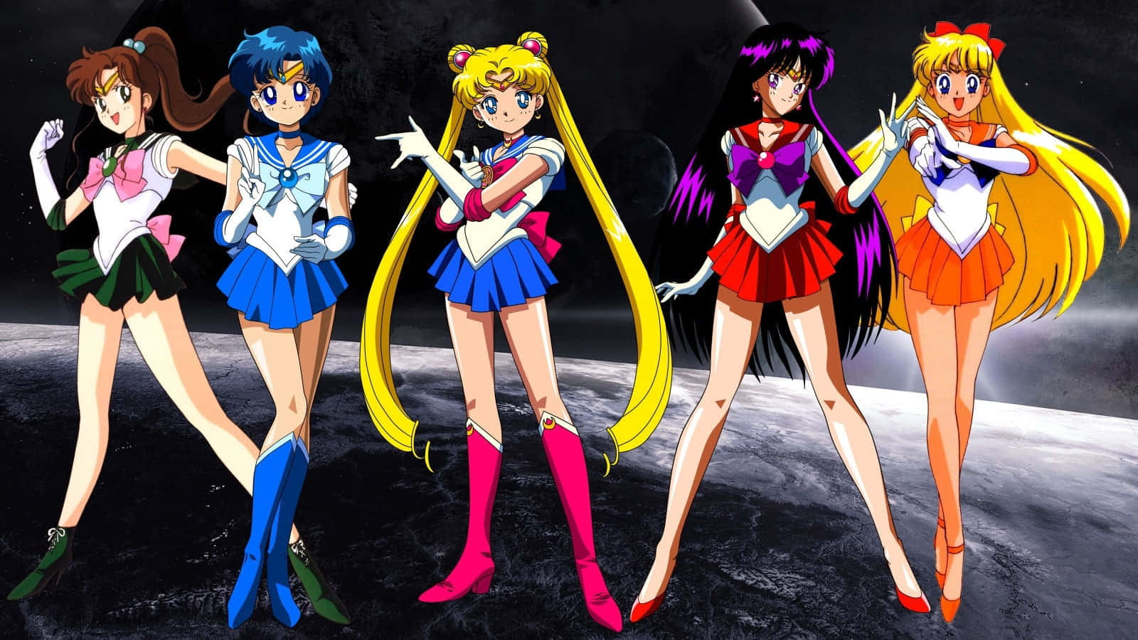 Sailor Venus, anime heroines, sailor uniforms, HD Desktop Wallpaper