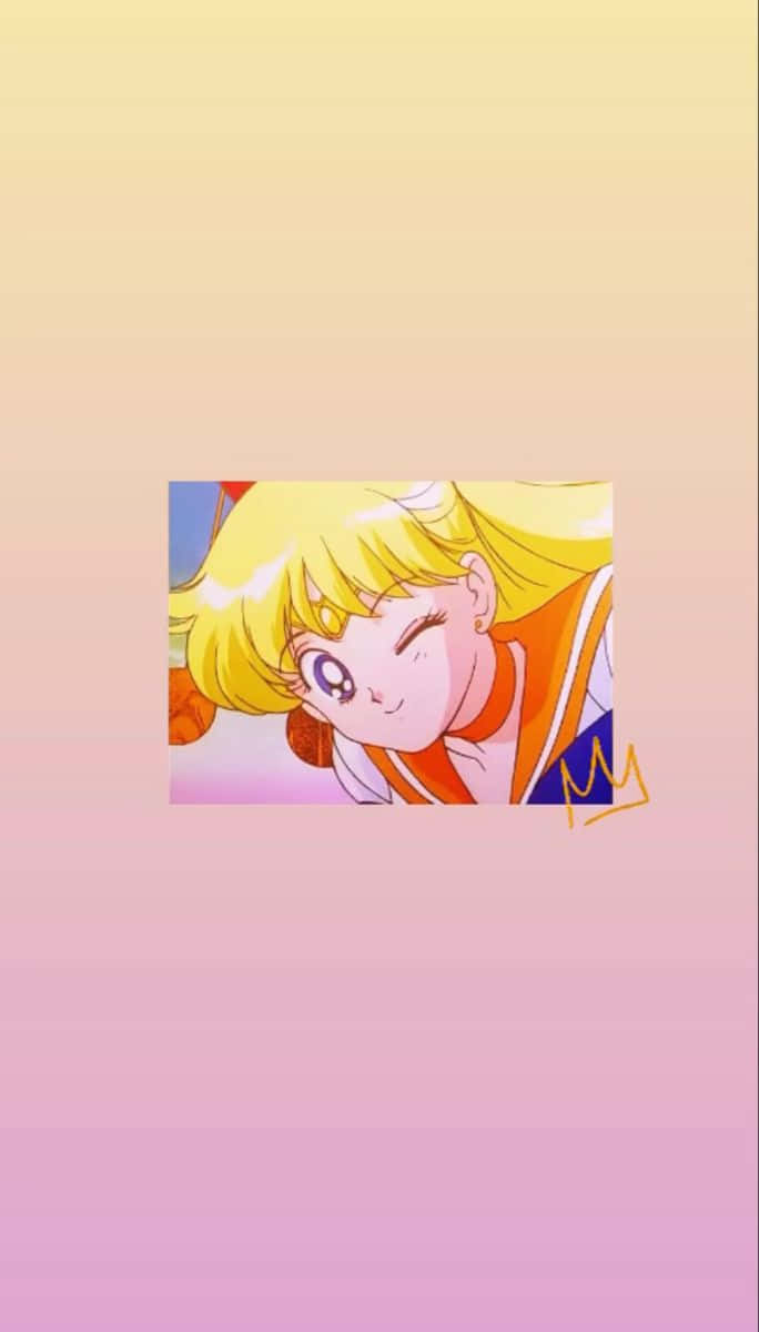 Sailor Venus, anime girl, blonde hair, SD Phone Wallpaper