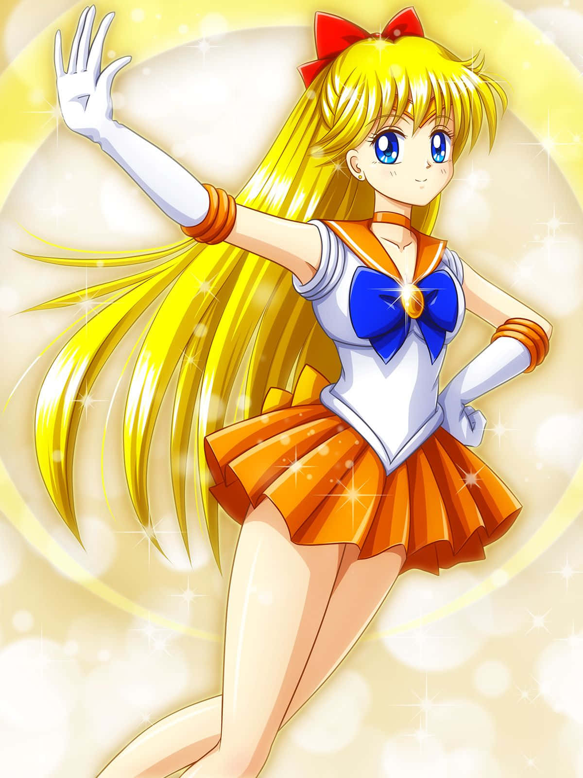 Sailor Venus, golden hair, blue eyes, HD Phone Wallpaper