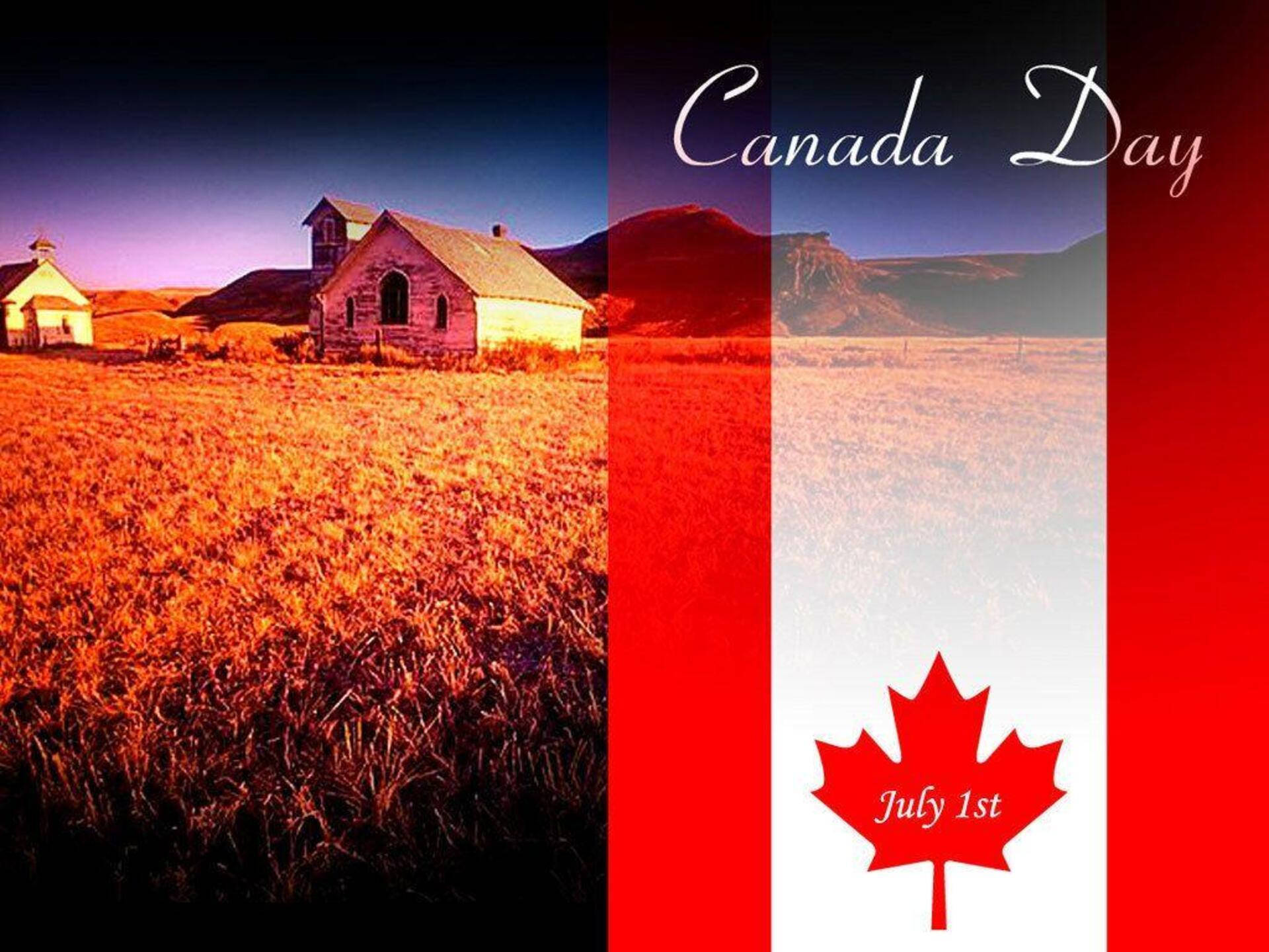 Canada Day, July 1st, twilight sky, Full HD Desktop Wallpaper