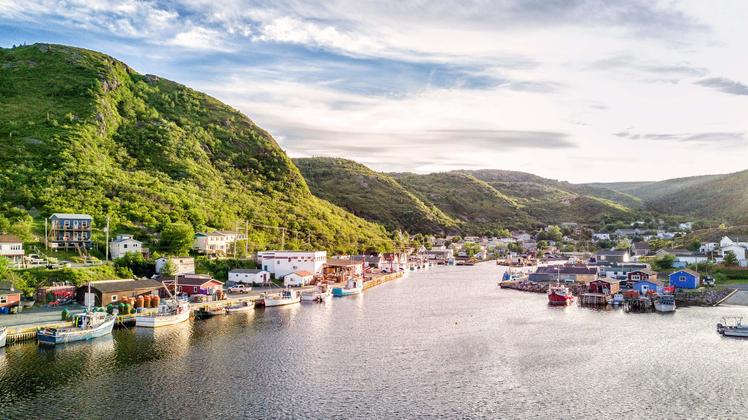 Saint John, coastal town, fjord, 2K Desktop Wallpaper