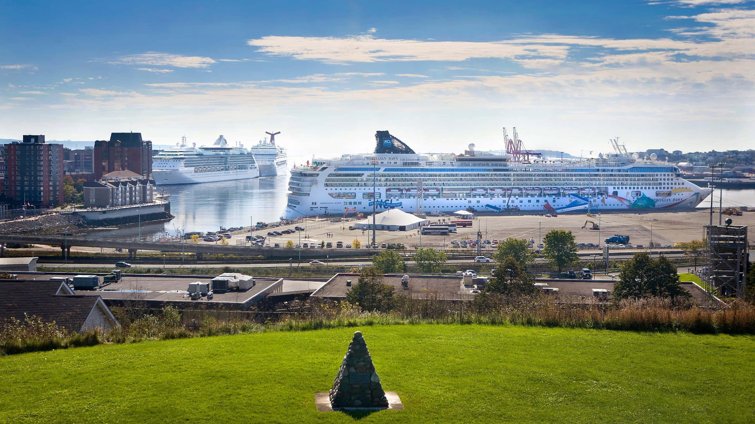 Saint John, cruise ships, harbor, 2K Desktop Wallpaper