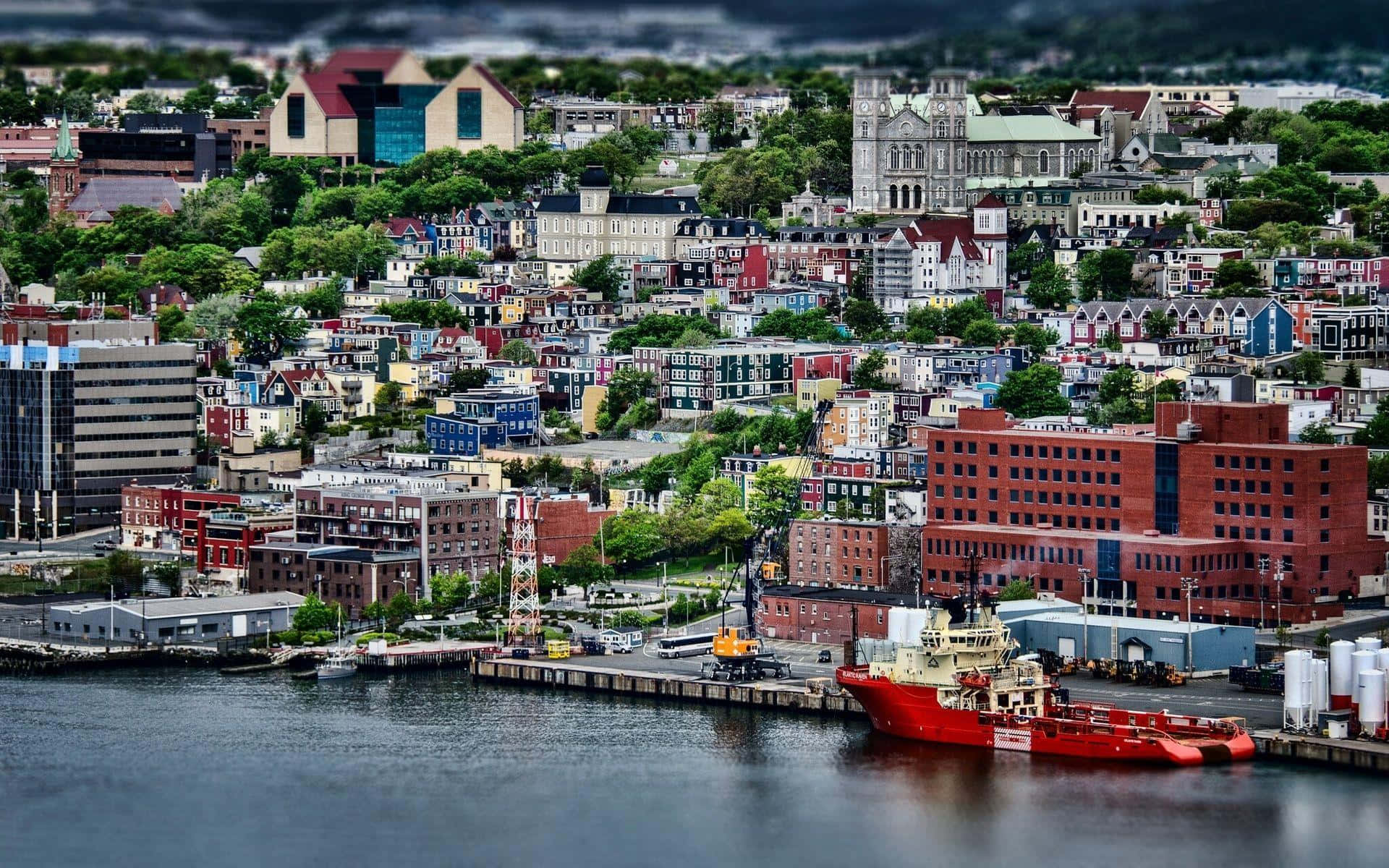 Saint John Canada, cityscape, harbor, Full HD Desktop Wallpaper