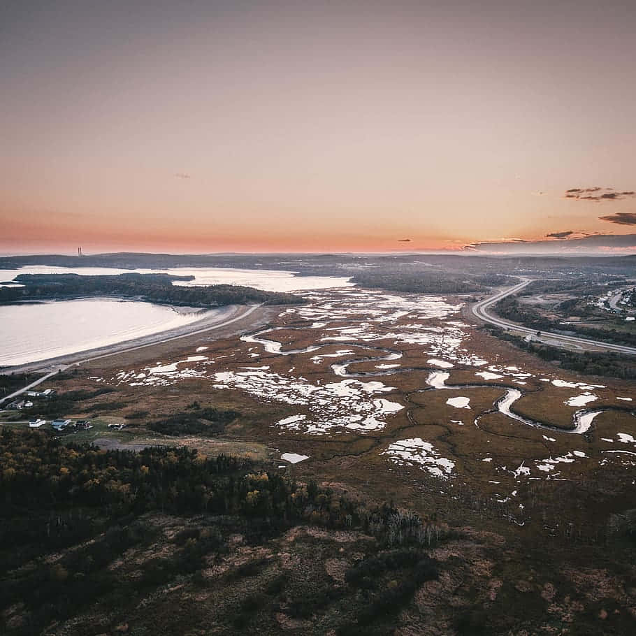 Saint John River, dusk, sunset, SD Desktop Wallpaper