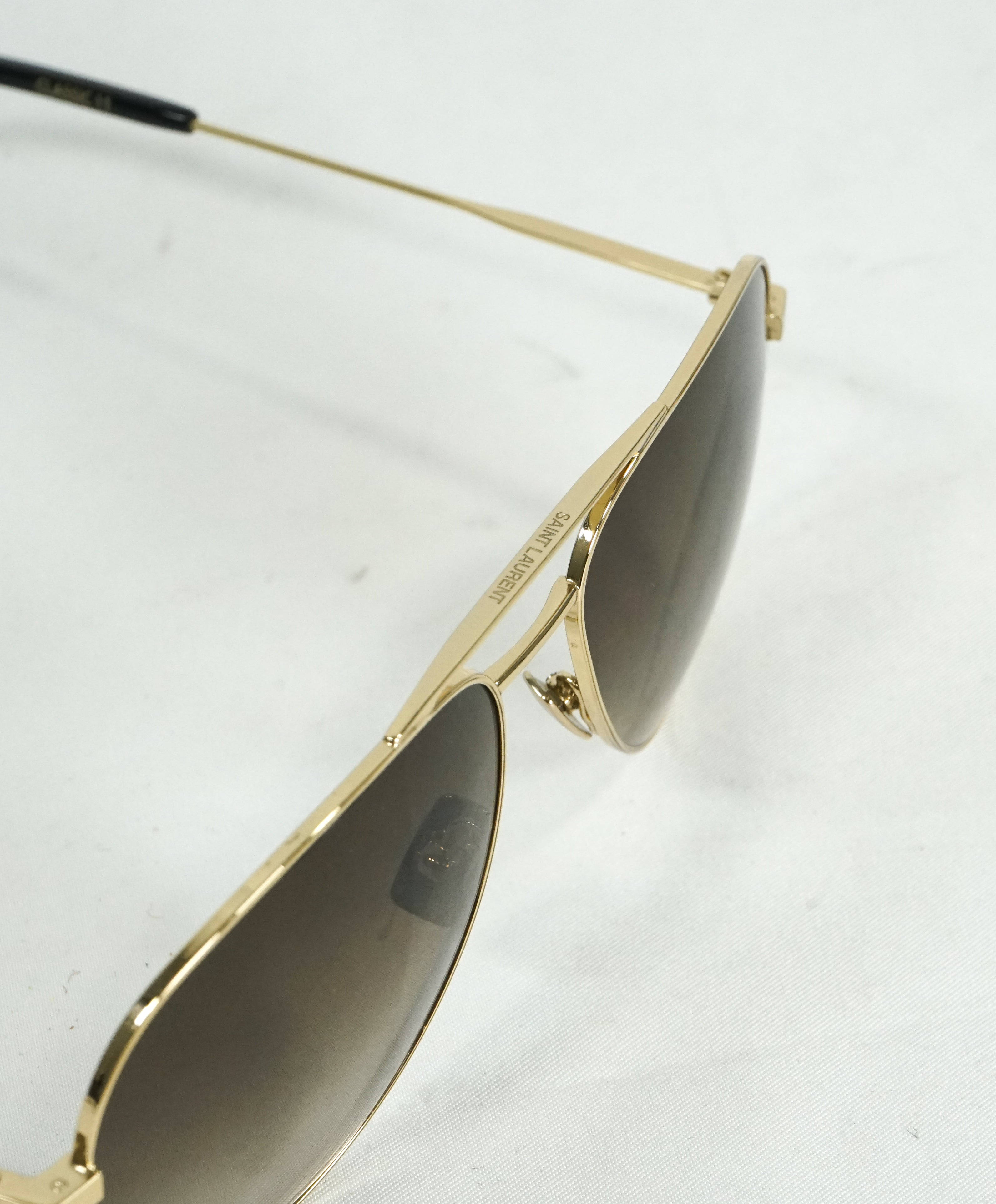 Saint Laurent, gold aviator men's eyewear, gold-framed aviator sunglasses, 4K Phone Wallpaper