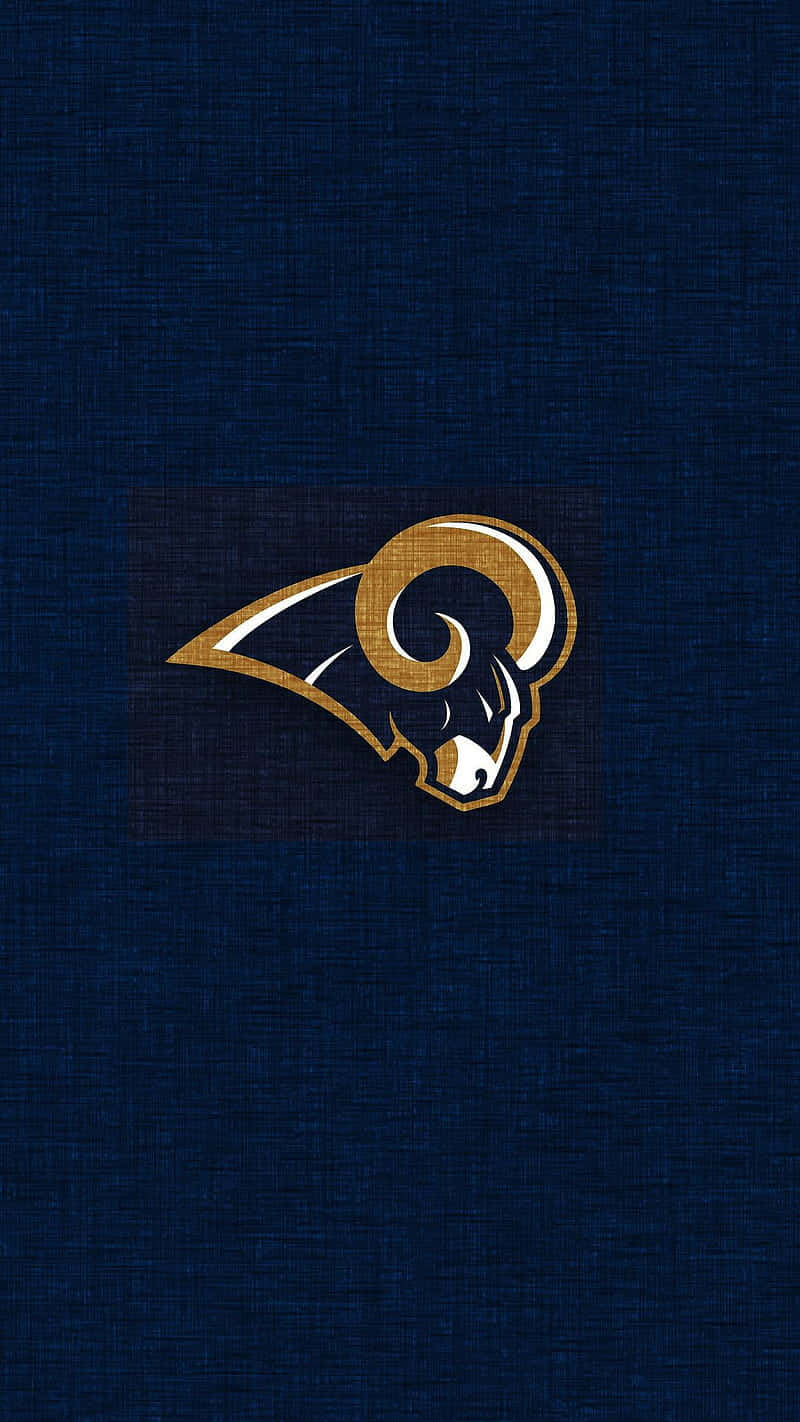 Saint Louis Rams, golden ram logo, navy blue fabric background, HD Phone Wallpaper
